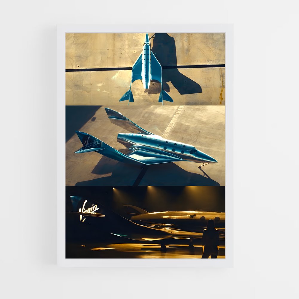 Poster Éblouissant de Virgin Galactic – affiche Missions spatiales (vue 3)